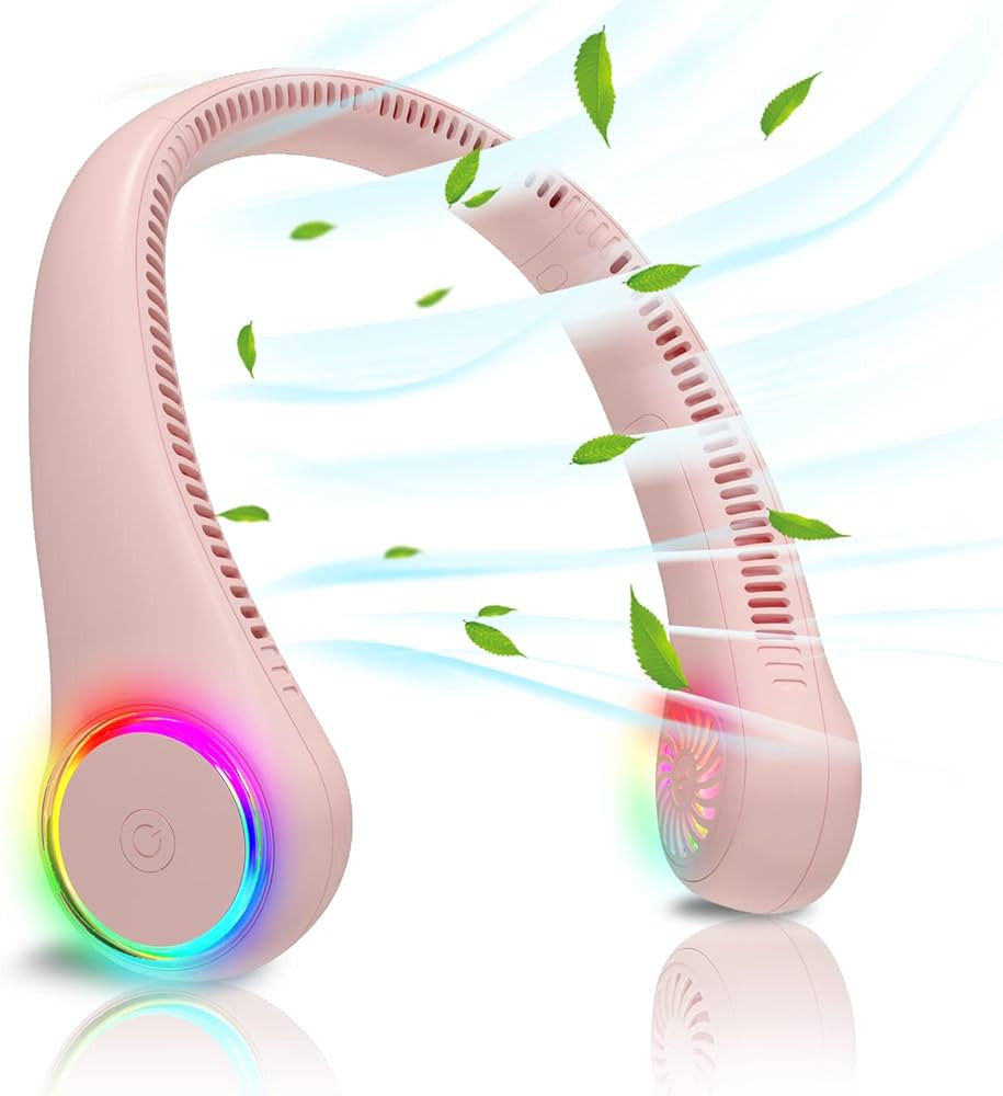 GULAKI Bladeless Portable Neck Fan - Rechargeable Hands Free USB Personal Fan Battery Operated wi... | Amazon (US)