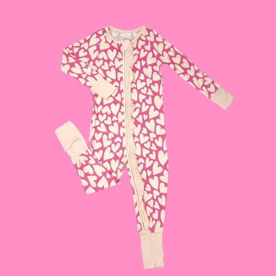 Heart Ruffle Romper | Poppy Kids Co