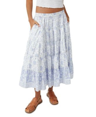 Women's Full Swing Printed Tiered Midi Skirt | Macy's