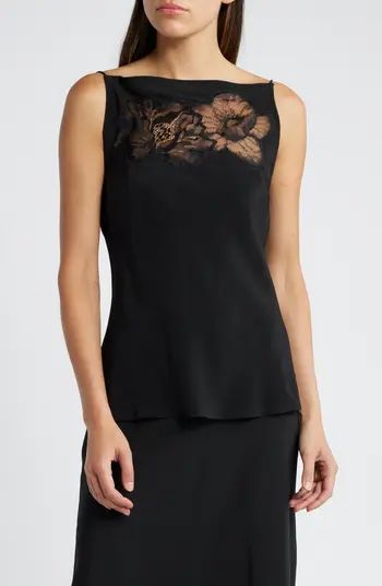 Faithfull the Brand Biarritz Open Back Silk Top | Nordstrom | Nordstrom