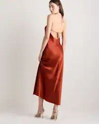 100% Washable Silk Halter Maxi Dress | Quince