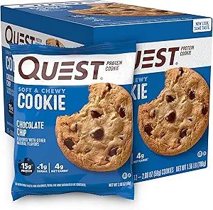 Quest Nutrition Chocolate Chip Protein Cookie, Keto Friendly, High Protein, Low Carb, Soy Free, 1... | Amazon (US)