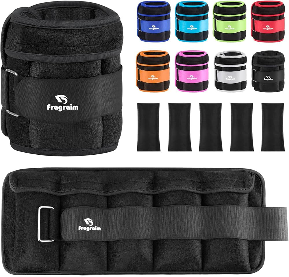 Fragraim Adjustable Ankle Weights 1-3/4/5/6/8/10/12/15/20 LBS Pair with Removable Weight for Jogg... | Amazon (US)