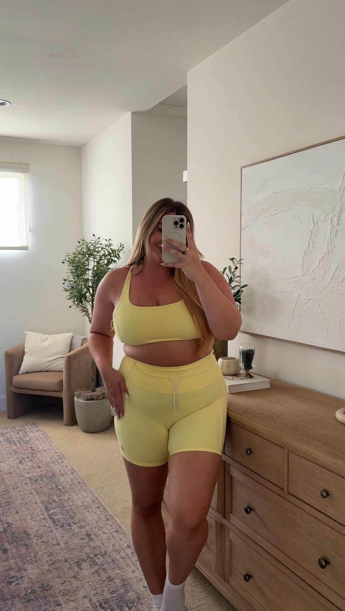 new yellow workout set from vuori, wearing an xl ☀️

#LTKMidsize #LTKActive #LTKStyleTip