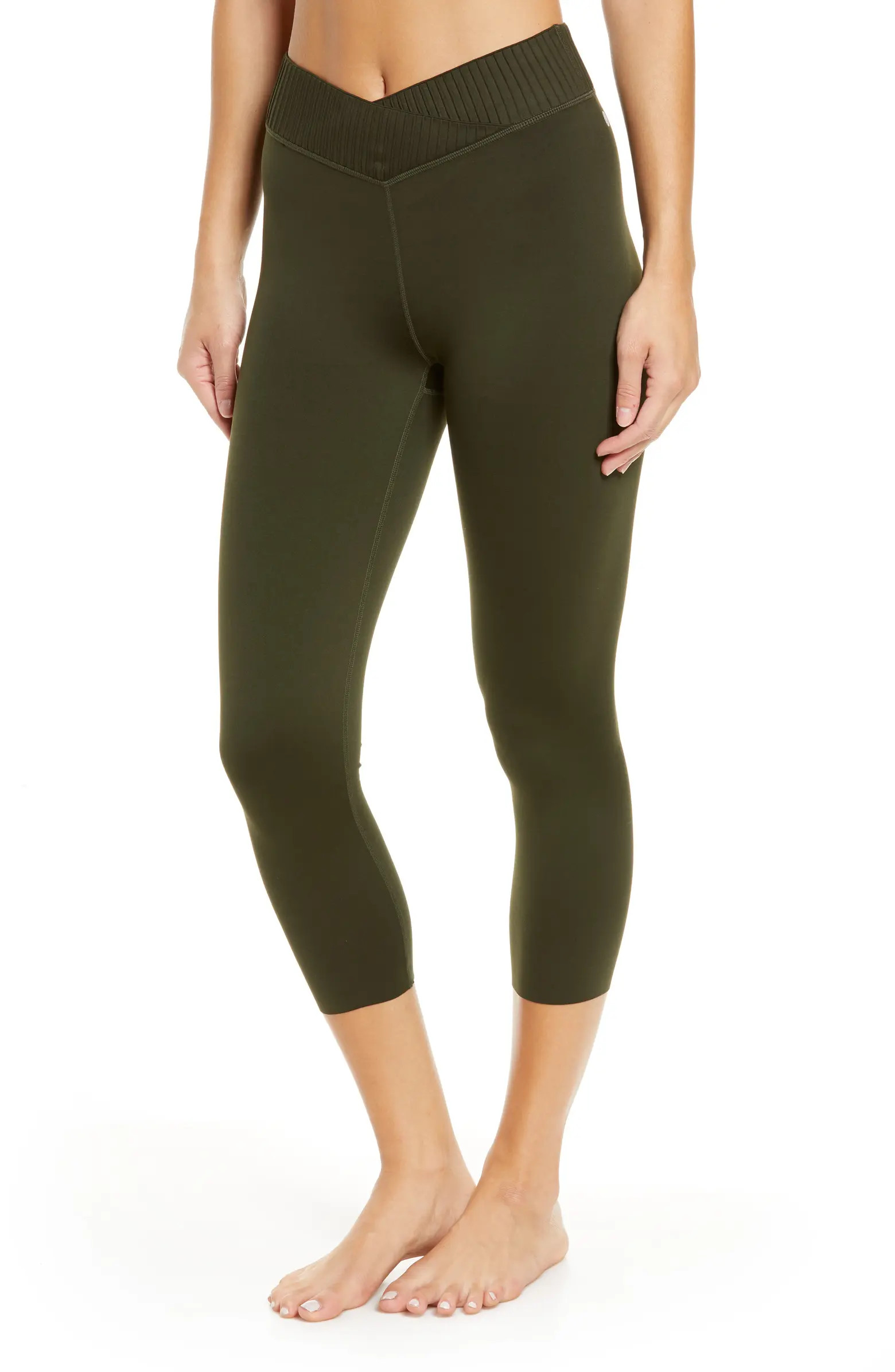 Wrap High Waist Crop Leggings | Nordstrom