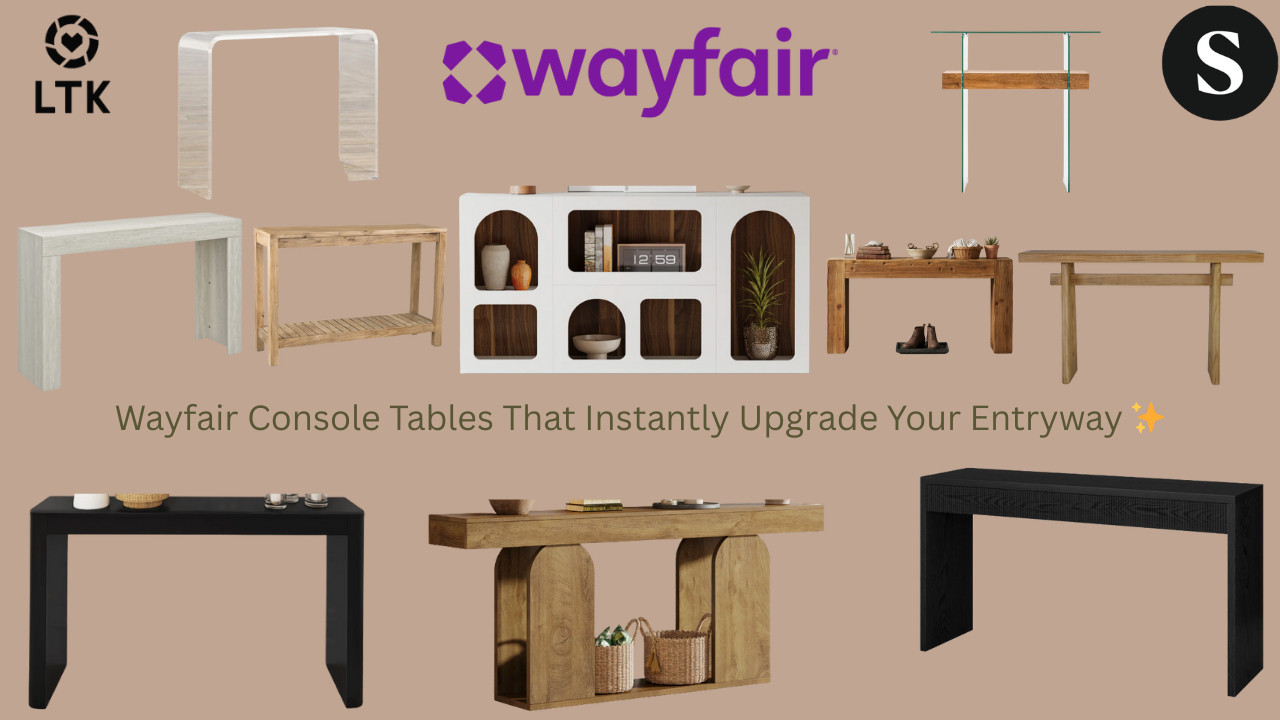 Wayfair Console Tables That Instantly Upgrade Your Entryway ✨

These Wayfair console tables are perfect for entryways, living rooms, hallways, and small spaces. From solid wood and farmhouse styles to modern, narrow, and storage-friendly designs, these pieces bring function and Over-50 & Chic style to any home.
Whether you’re decorating an apartment, upgrading your entryway, or adding extra storage, these console tables are stylish, practical, and timeless.


Shop all of these Wayfair console tables through my ShopMy + LTK — linked so you can find the perfect piece for your space 🤍


Wayfair Storefront:



ShopMy:
https://shopmy.us/shop/collections/3912005


LTK:



A curated selection of Wayfair console tables featuring solid wood, glass, travertine-inspired, farmhouse, modern, narrow, and storage designs—ideal for entryways, hallways, and living spaces.


#WayfairFinds #ConsoleTable #EntrywayDecor #HomeDecorInspo #ApartmentDecor #SmallSpaceLiving #Over50AndChic #LTKHome #HomeOrganization


Wayfair console table, entryway table, narrow console table, modern console table, farmhouse console table, solid wood console table, hallway table, apartment home decor
 

 #LTKvlog #LTKOver40 #LTKHome