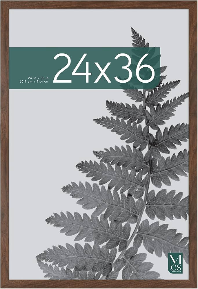 MCS Studio Gallery 24x36 Poster Frame Walnut Woodgrain, Vertical & Horizontal Wall Hanging Large ... | Amazon (US)