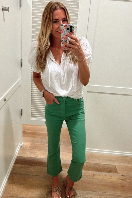 Everything at Loft is 50% off. Love these cropped pants (size down one). 