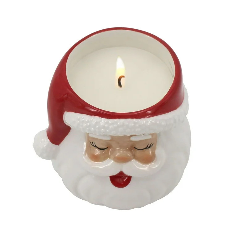 Mainstays 1-Wick Santa Ceramic Scented Jar Candle, Country Holiday, 10oz | Walmart (US)