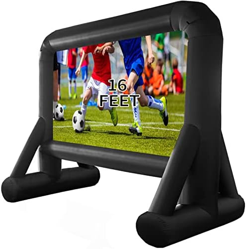 HuaKastro 16 Feet Inflatable Projector Screen for Outside, One-Piece Design Blow up Movie Screen ... | Amazon (US)