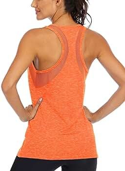 ICTIVE Workout Tank Tops for Women Loose fit Yoga Tops for Women Mesh Racerback Tank Tops Open Ba... | Amazon (US)
