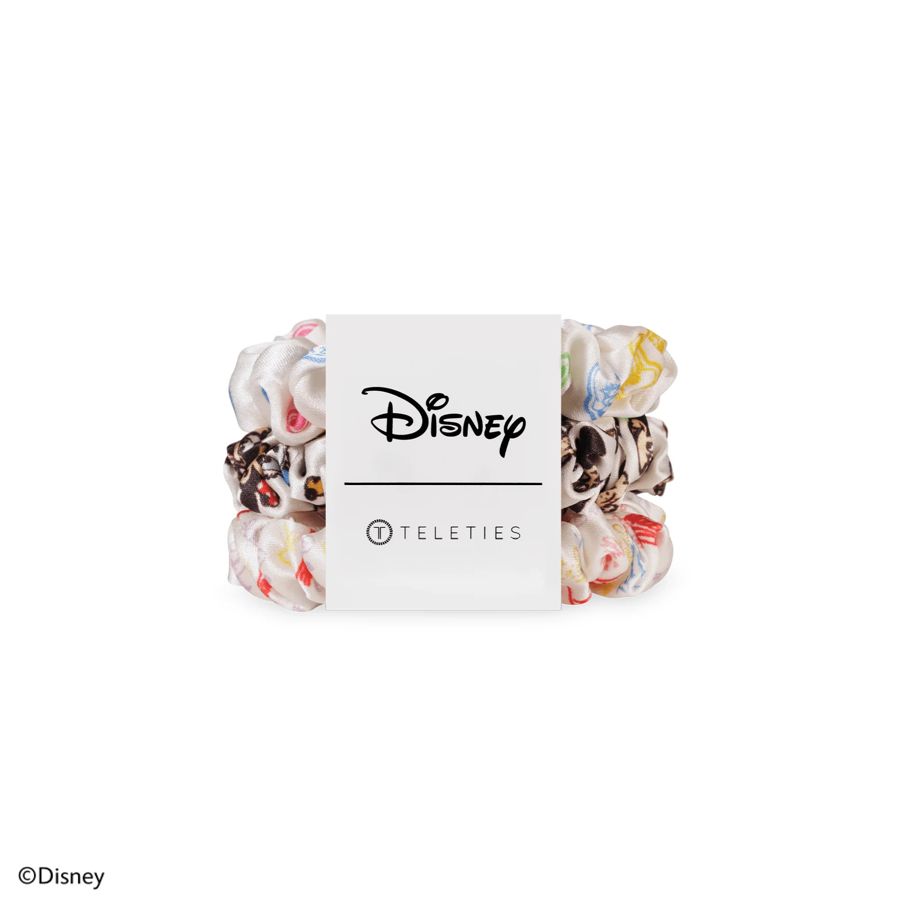 Mickey and Friends Small Silk Scrunchies | TELETIES