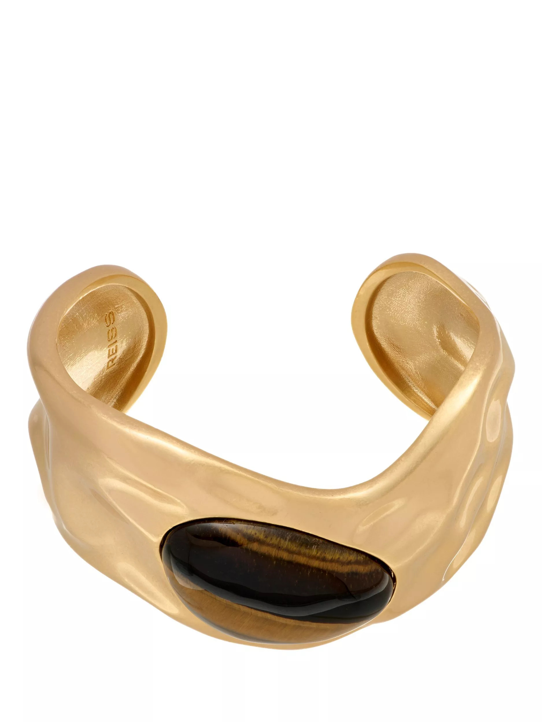 Tillie Tumbled Stone Cuff, Gold | John Lewis (UK)