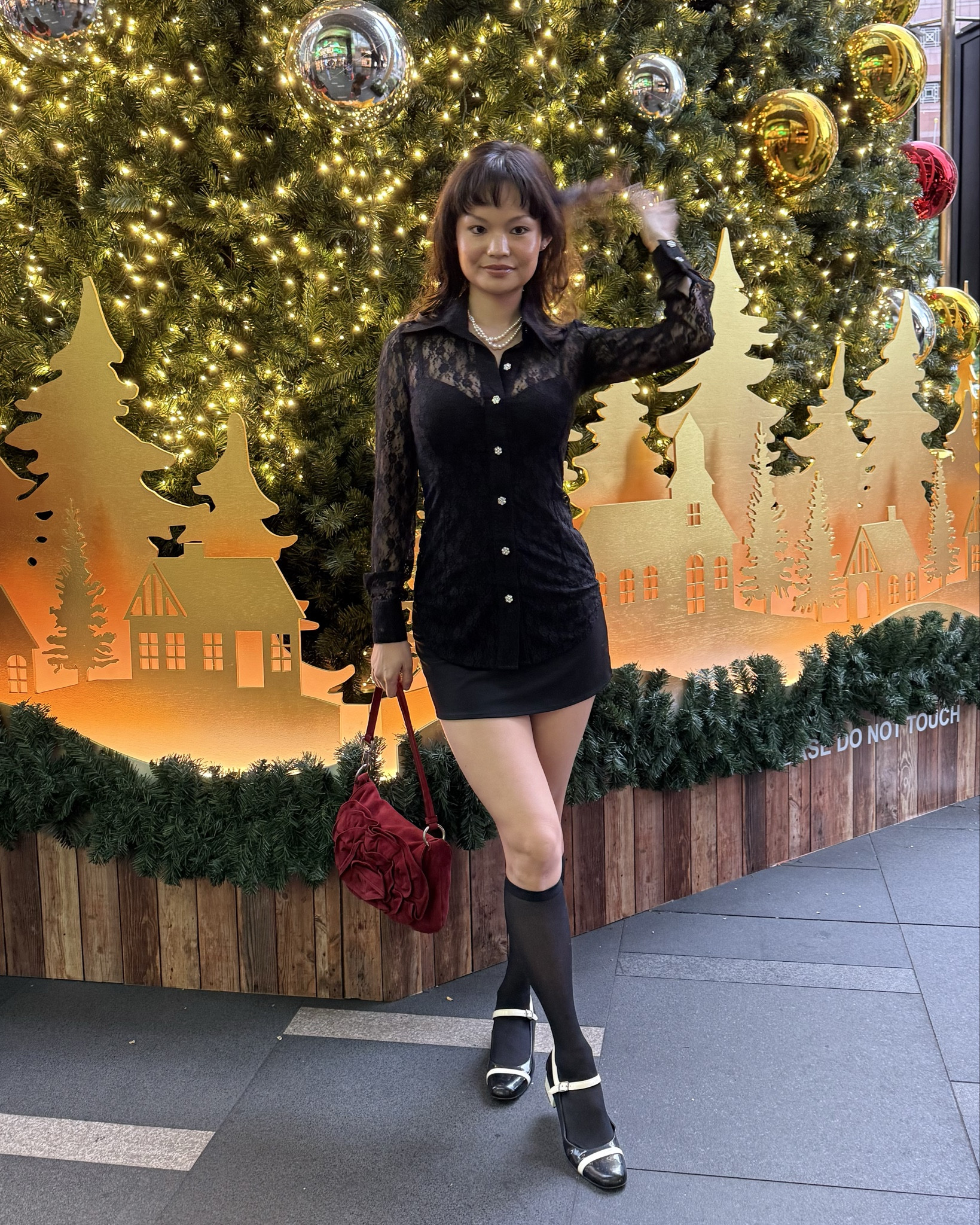 Make your holiday look pop with lace and socks!!

#LTKasia #LTKstyletip #LTKwinter