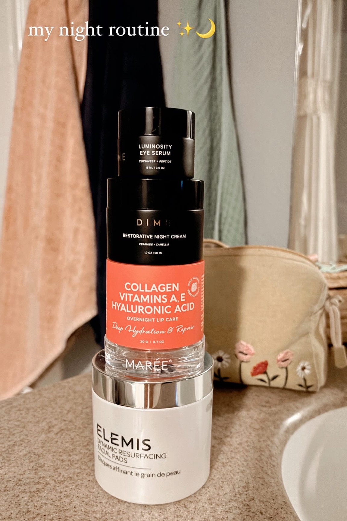 My night time skincare routine!

DIME beauty
Maree
Elemis 

#LTKbeauty