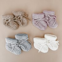 Knitted Booties - Newborn-6M Baby Socks Newborn Announcement Outfit Heirloom Knit Clothing -Baby Boy Or Girl | Etsy (US)