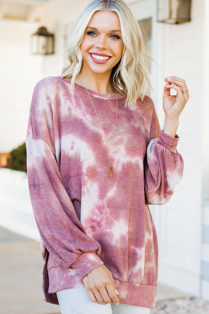 Tell All Vintage Pink Tie Dye Pullover | The Mint Julep Boutique