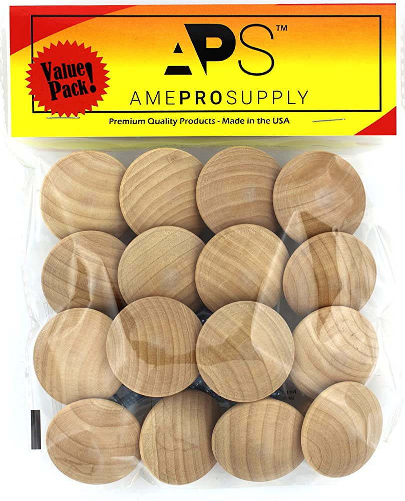 AmePro Supply Wood knobs for Cabinet Doors, Dresser Furniture Drawers, 1 1/2 inch Small Wooden Kn... | Amazon (US)