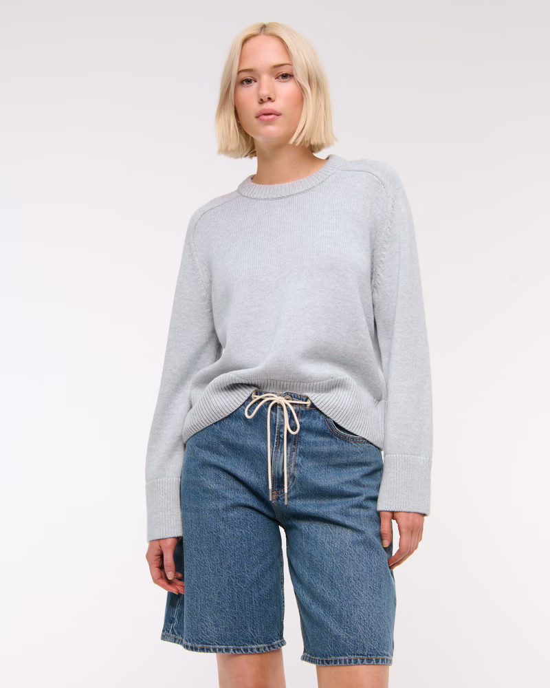 Women's The A&F Madeline Crew Sweater | Women's Tops | Abercrombie.com | Abercrombie & Fitch (US)