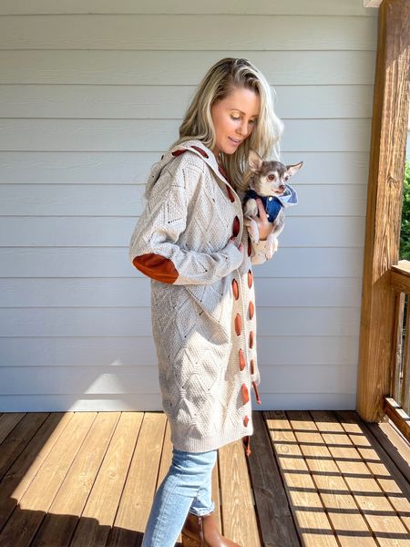 The coziest cardigan!

Fall outfit, dog jacket, hooded duster, Abercrombie jeans, Shein 

#LTKunder50 #LTKSeasonal #LTKstyletip