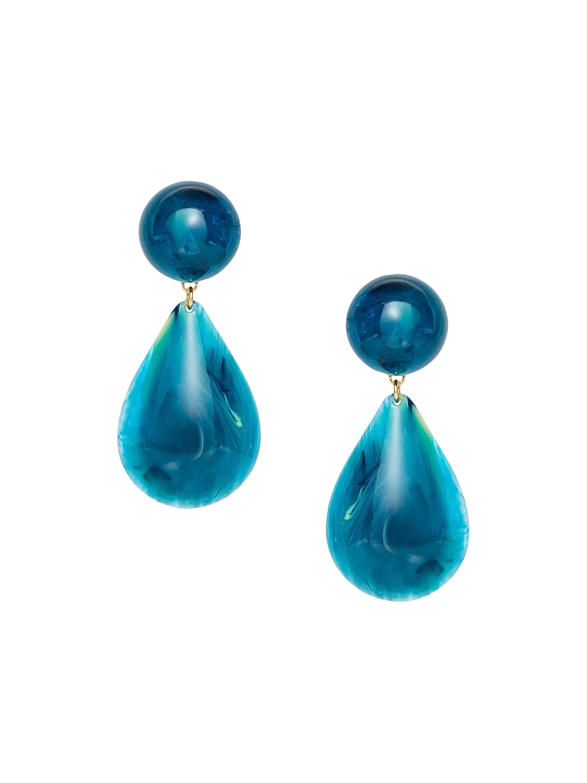 Small Goldtone & Acetate Dome Teardrop Earrings | Saks Fifth Avenue