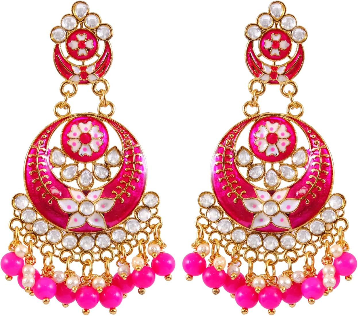 Crunchy Fashion Bollywood Jewelry Traditional Indian Bridal Bride Wedding Bridesmaid Gold Plated ... | Amazon (US)