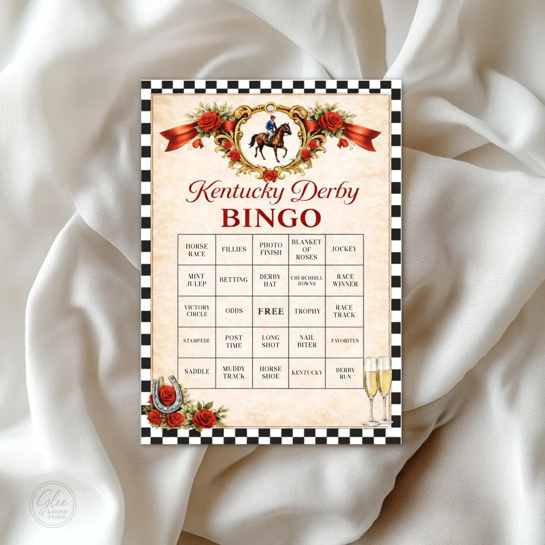 Kentucky Derby Bingo Game, Editable Party Card (5x7) (Digital Download) | Etsy (US)