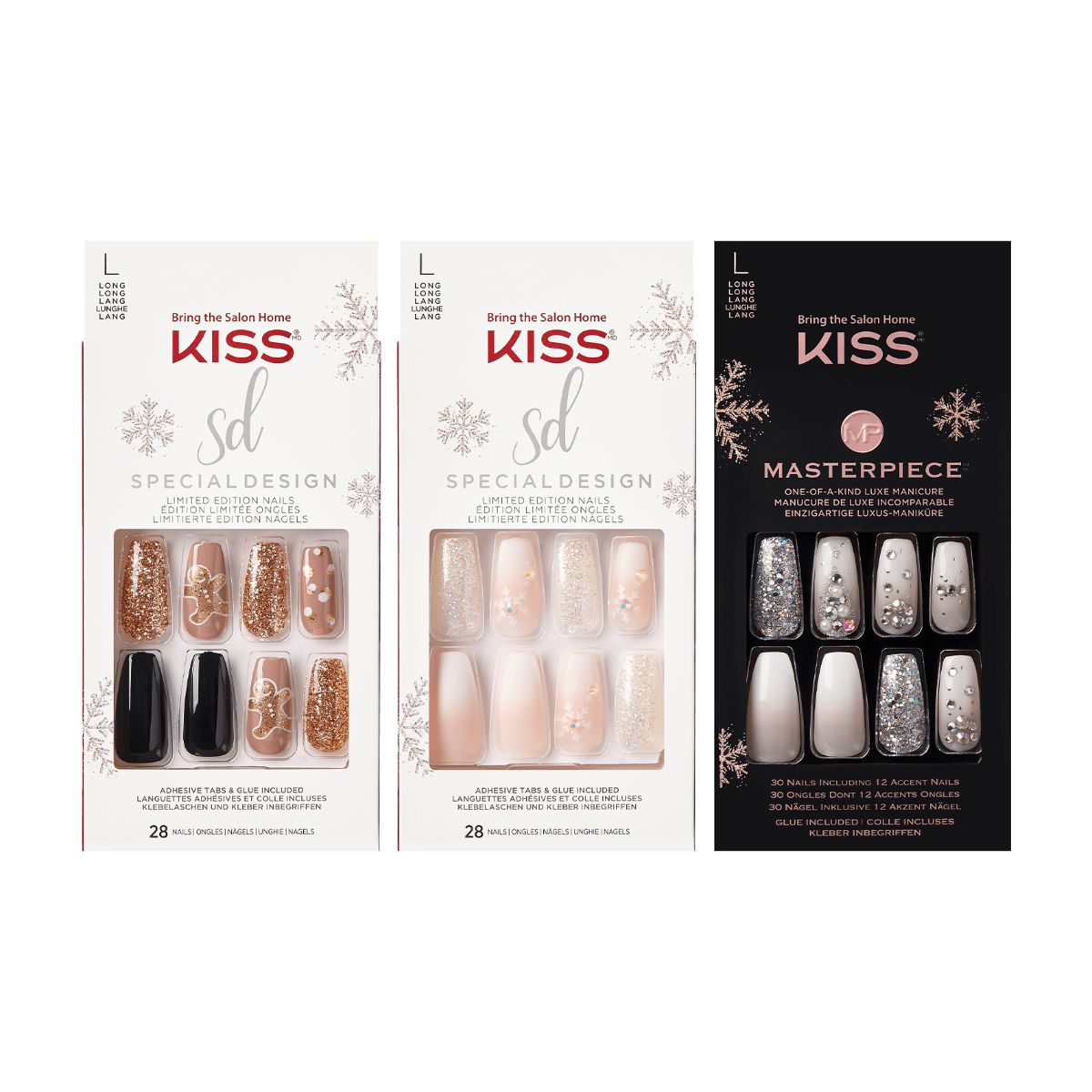 KISS Special Design Holiday Nails 3-Pack  - Holiday Haute | KISS, imPRESS, JOAH