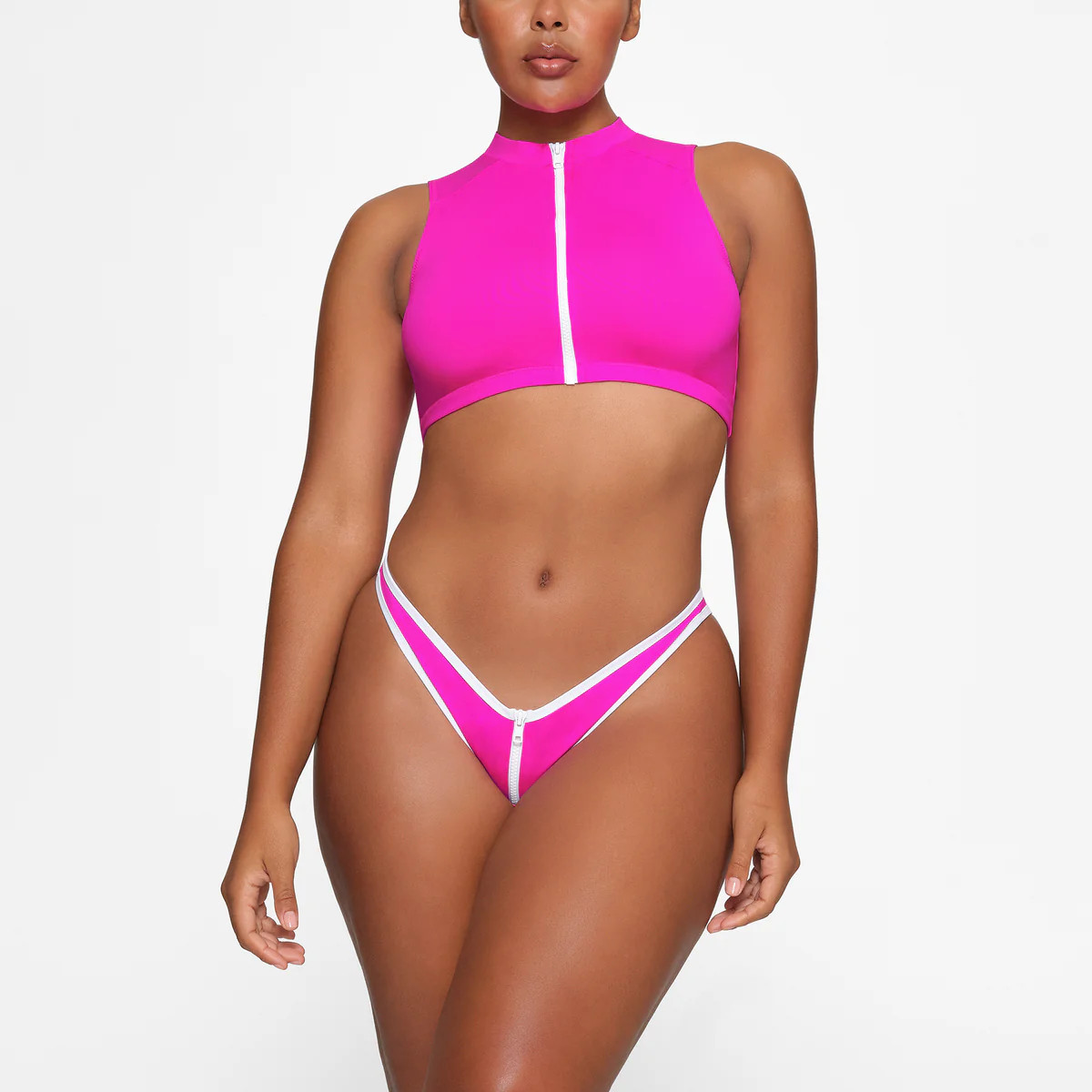 ZIP-UP SWIM MOCK NECK TOP | SKIMS (US)