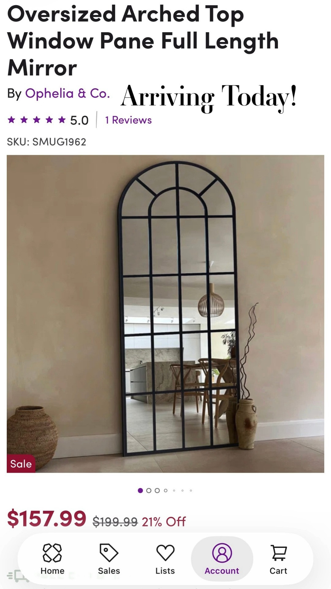 My new Arch-top, window-inspired mirror arrives today! I chose it because I love its simple elegance & antique sophistication to my living room. I chose the largest size for GRWM pics! :) Also, it is super durable! Shatterproof glass is a must! More Photos & videos To Come when it arrives! Shop Wayfair Black Friday Cyber Monday Deals.

#WayfairCreator #Wayfair @Wayfair 
 

#LTKCyberWeek #LTKSaleAlert #LTKHome