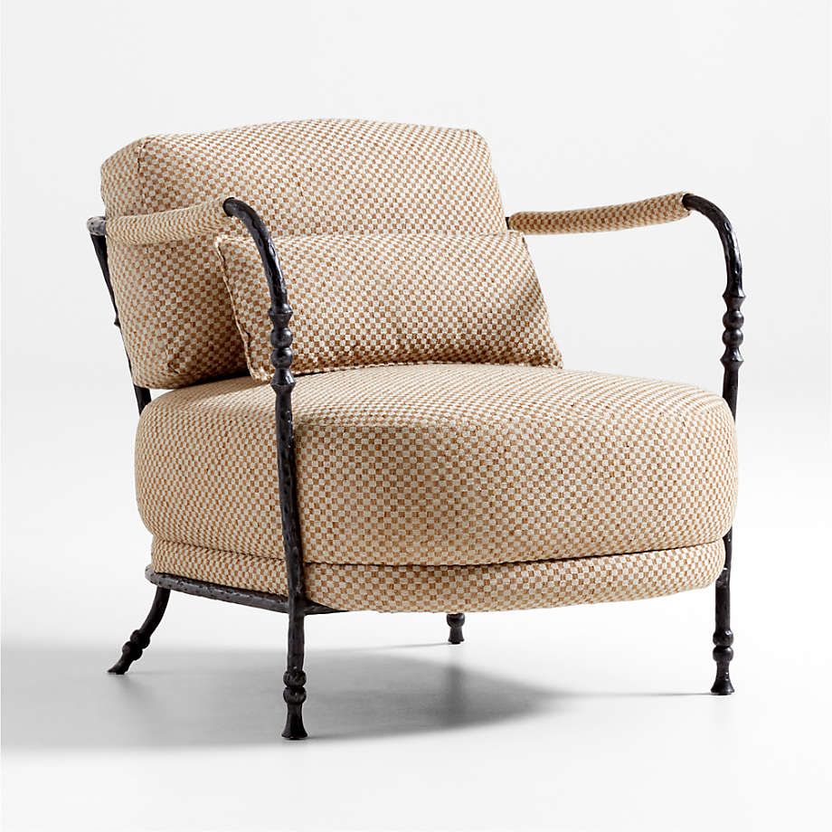 Muirfield Sculptural Metal Accent Chair by Jake Arnold | Crate & Barrel | Crate & Barrel