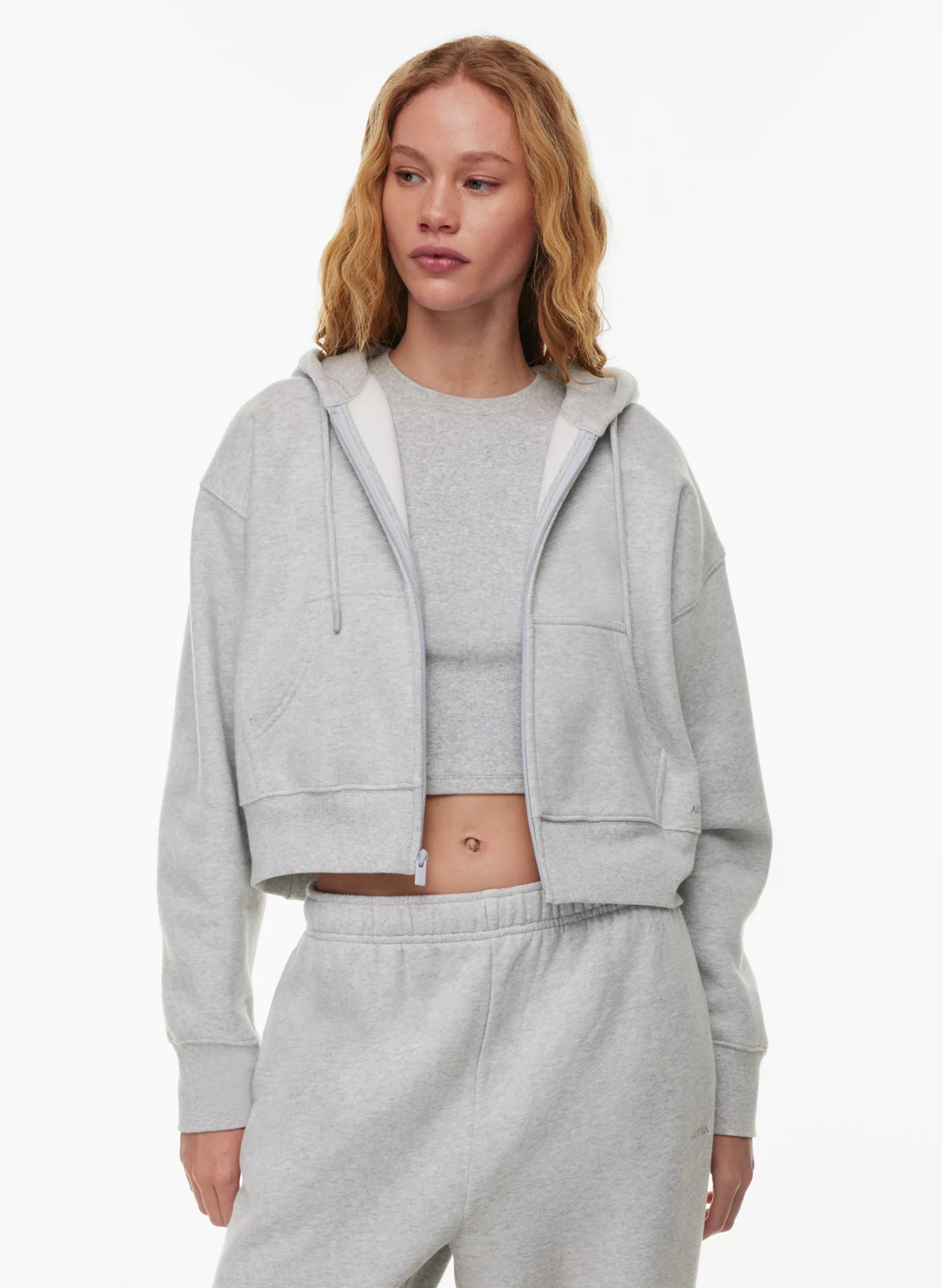 COZY FLEECE BOYFRIEND BOXY ZIP HOODIE | Aritzia