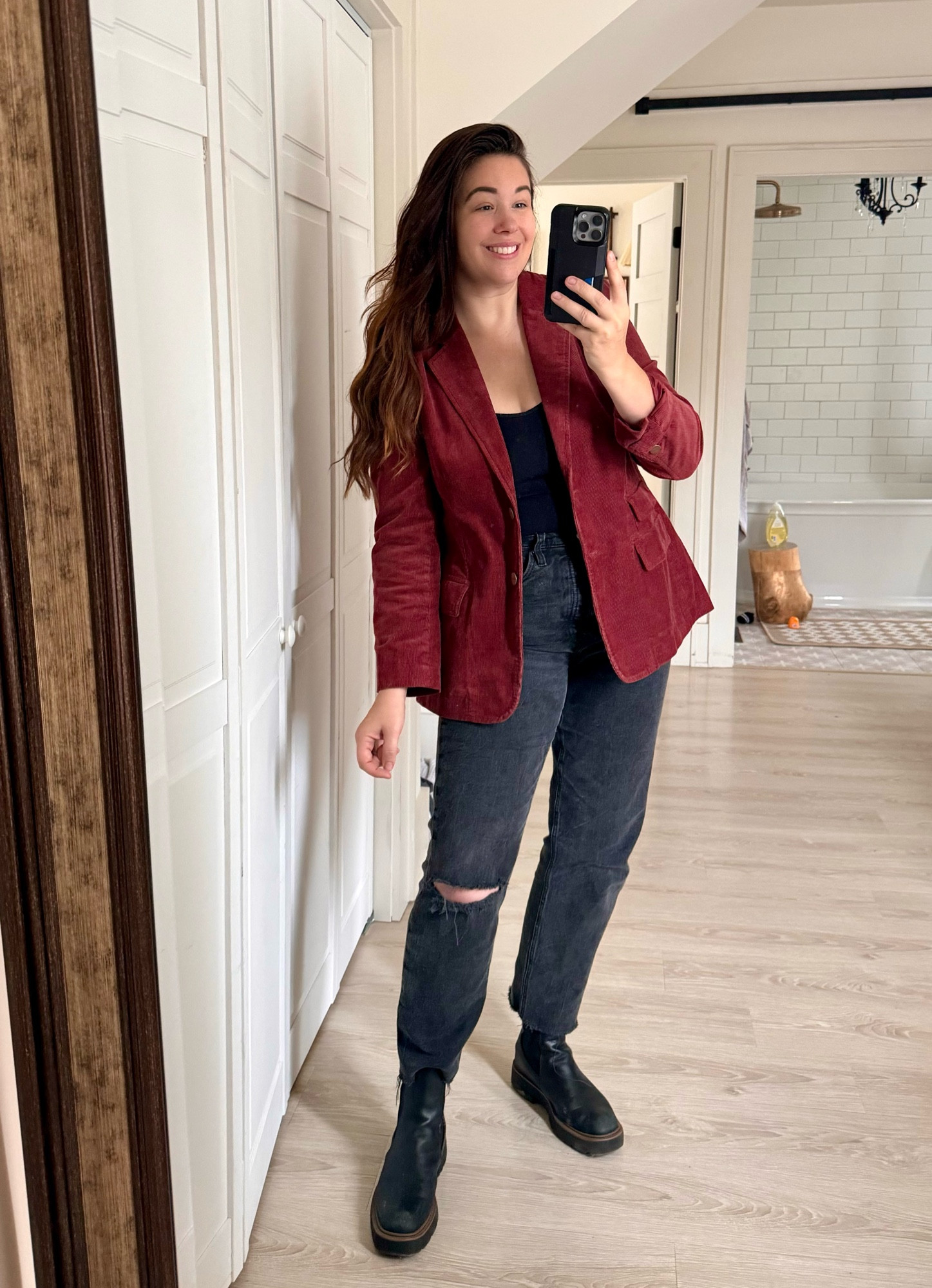 Power blazer! Love the color. Got a Large, but would size down for the more snug fit 👍🏼

#LTKOver40 #LTKHoliday #LTKMidsize