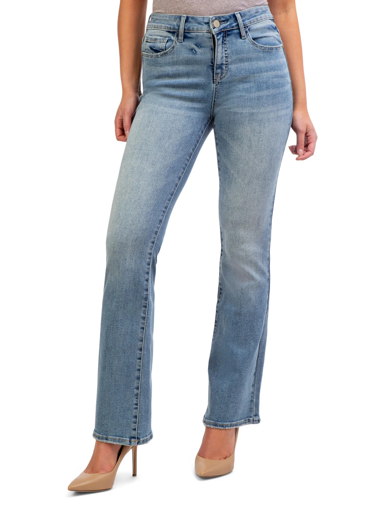 Jordache Women's Mid Rise Curvy Bootcut Jeans | Walmart (US)