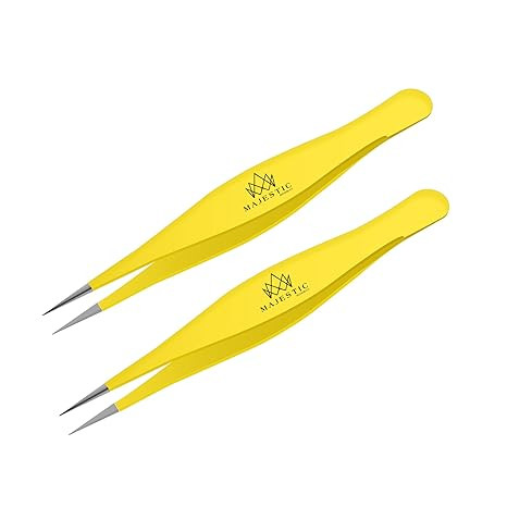Majestic Bombay Fine Point Tweezers for Women and Men – Splinter Ticks, Facial, Brow and Ingrow... | Amazon (US)