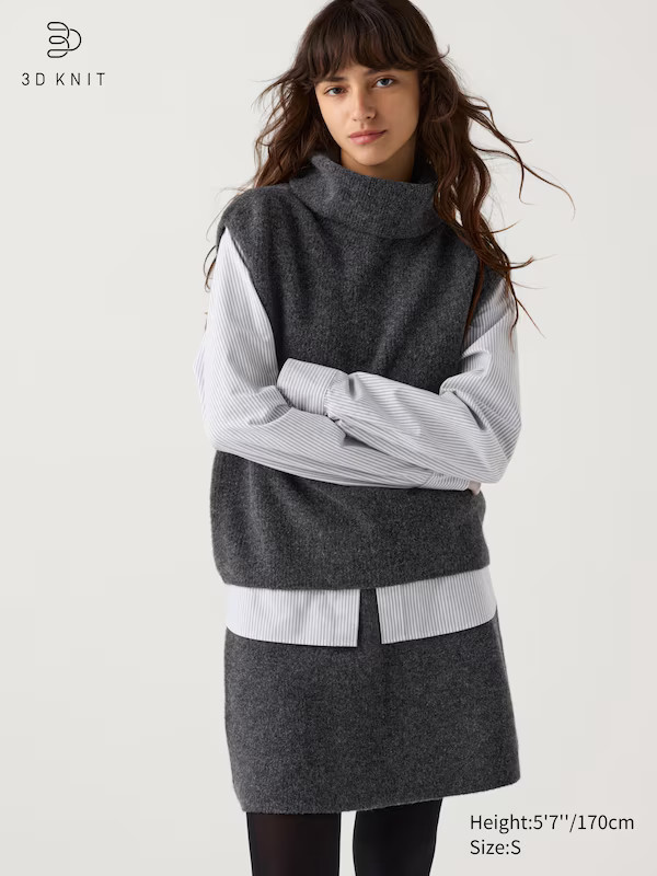 Mini Jupe en Maille Soufflée Yarn 3D | Uniqlo FR
