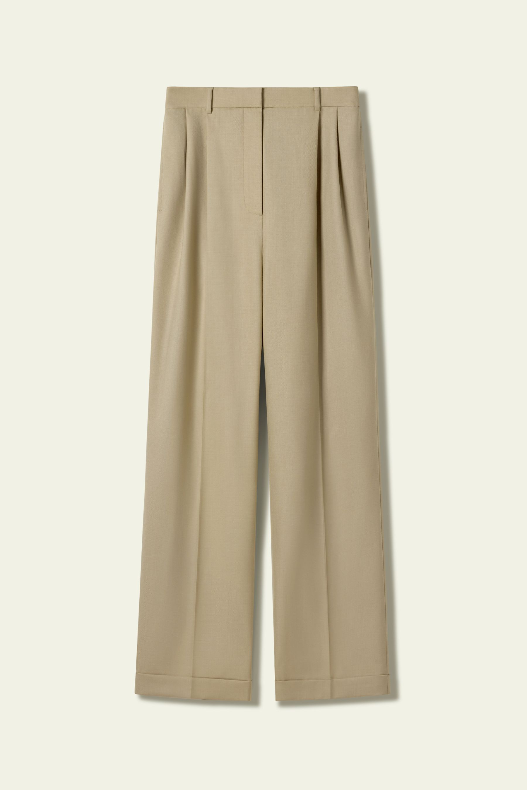 Wool-Silk Straight Leg Pants | LILYSILK