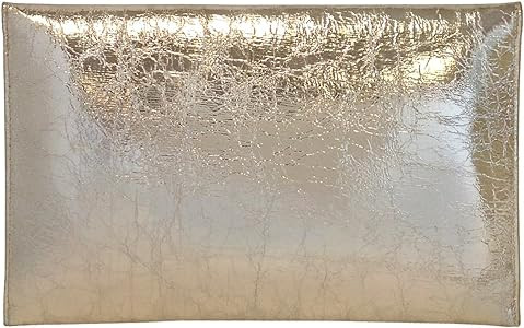 Crushed Metallic Envelope Clutch | Amazon (US)