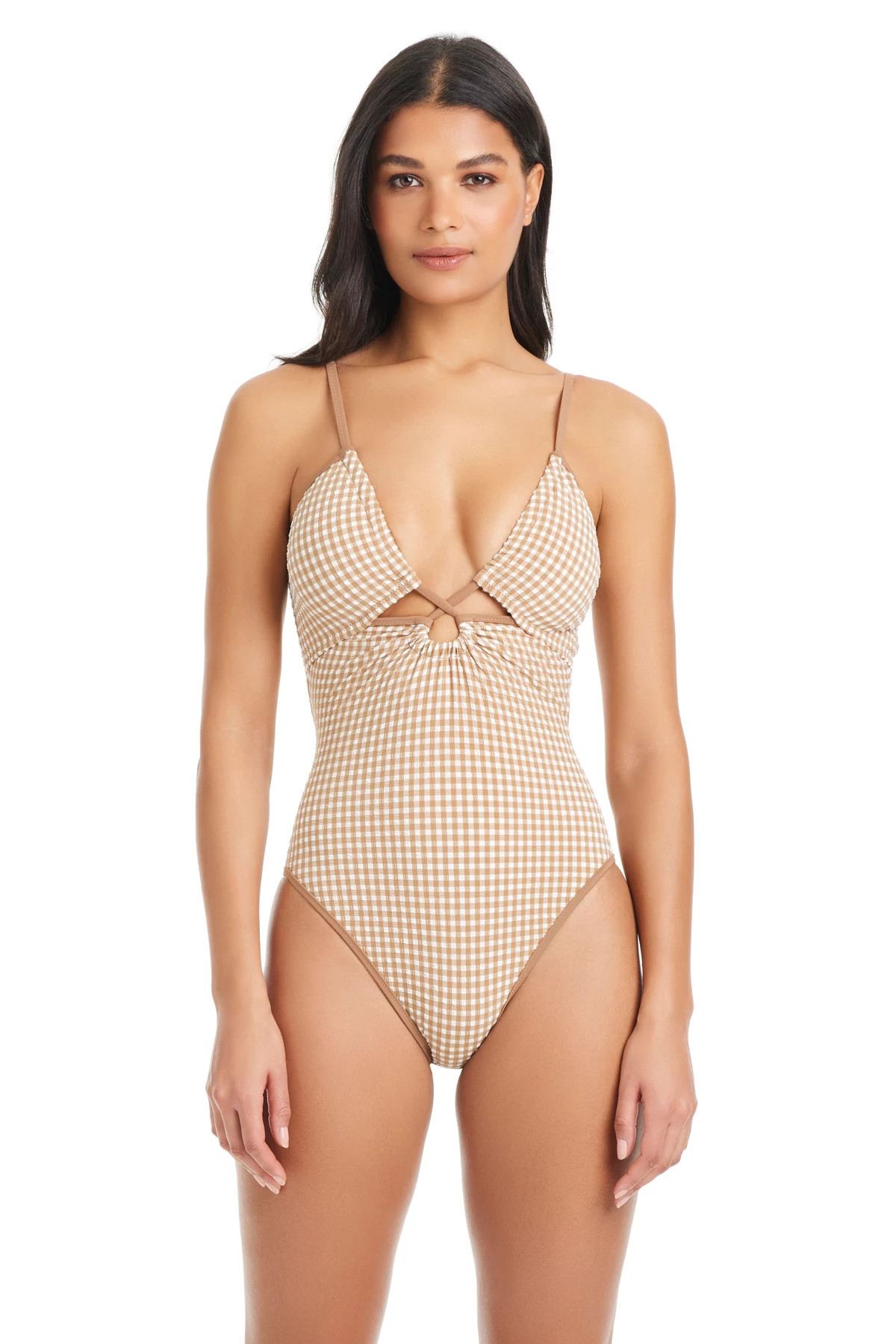 Gingham Plunge One Piece Swimsuit | Everything But Water