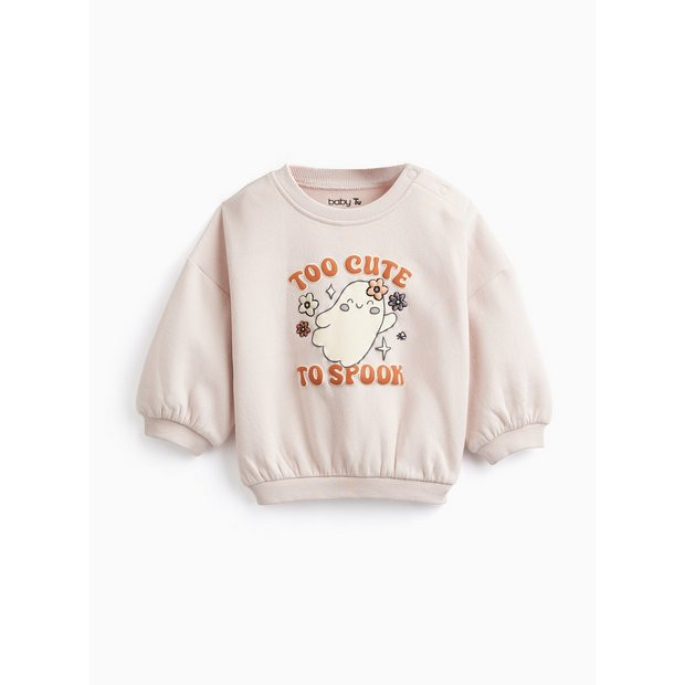 Buy Pink Halloween Too Cute To Spook Graphic Sweatshirt 12-18 months | Halloween clothes | Tu | Tu Clothing