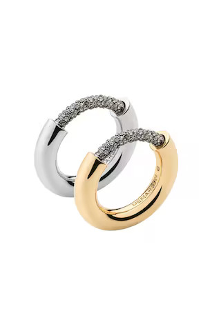 Demarson Bracie Stackable Ring Set in Metallic Gold | FWRD 