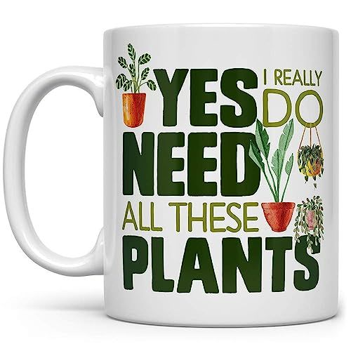 Plant Lover Coffee Mug, Houseplant Tea Cup, Gardner Landscape Green Thumb Gifts, Yes I Really Do ... | Amazon (US)
