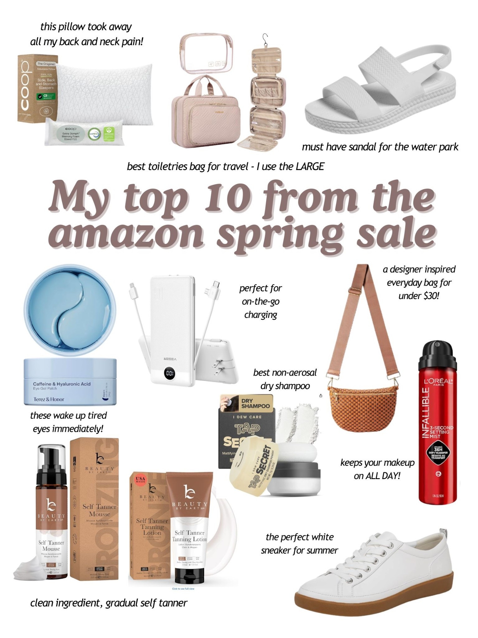 My top 10 from the Amazon spring sale!! My tried and true favorites! 👏

#LTKSaleAlert #LTKBeauty #LTKTravel