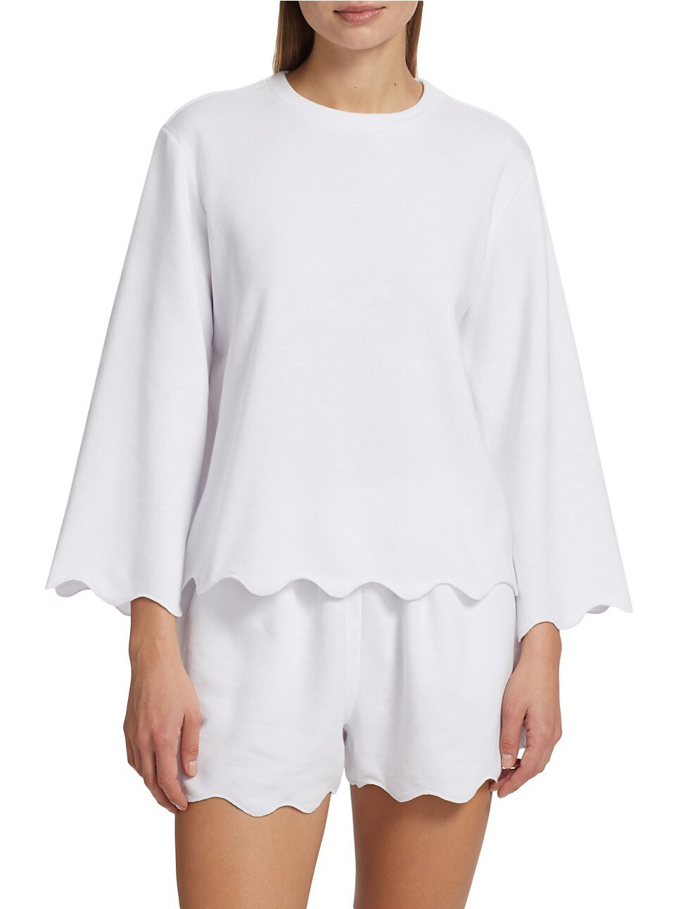 Nori Scallop-Trim Sweatshirt | Saks Fifth Avenue