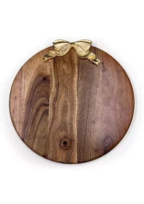 Wood Board with Gold Bow | Belk