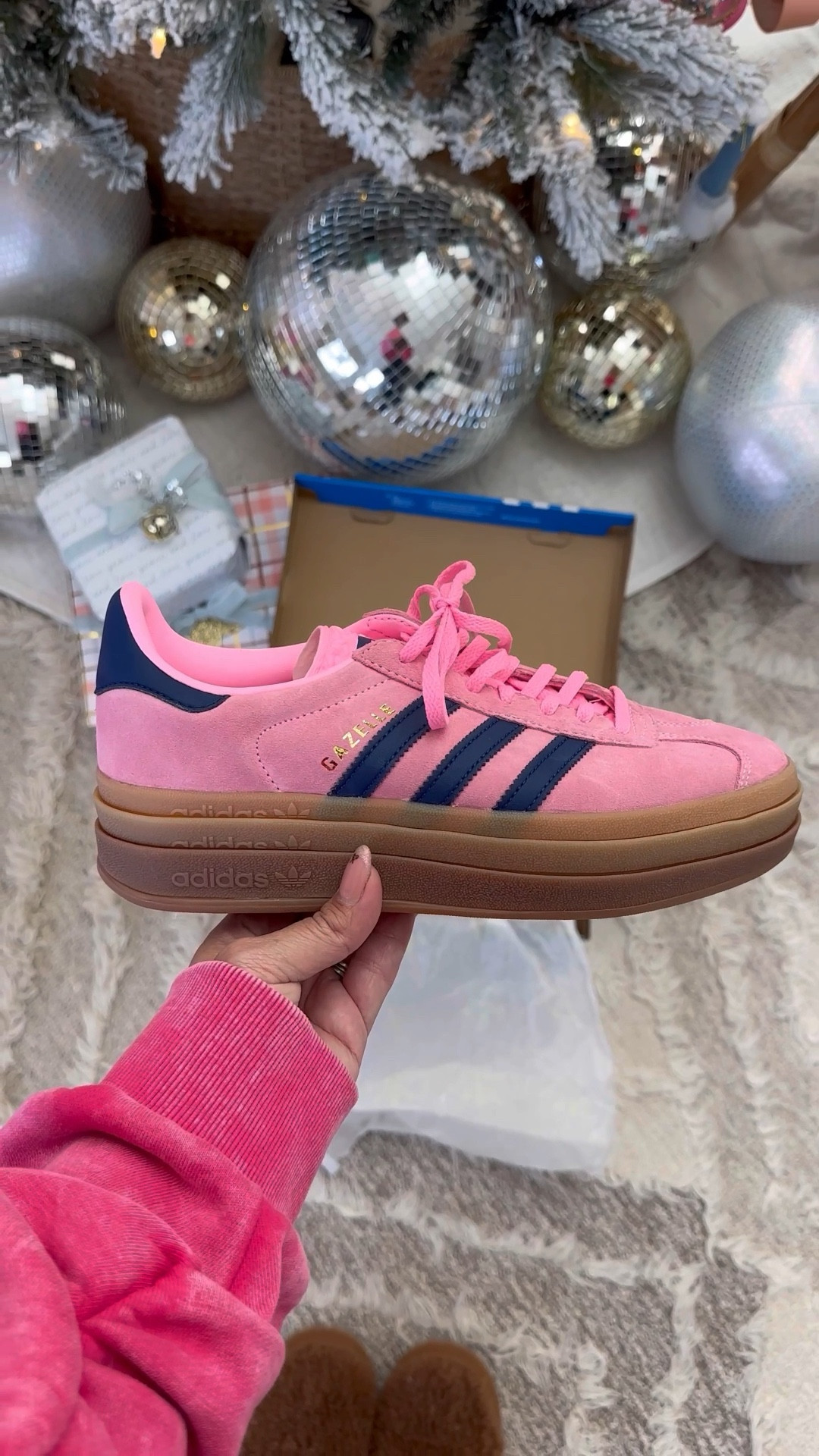 When your two favorite worlds collide 👟🎀☁️ I finally got my hands on the viral pink adidas gazzels and they did not disappoint! I recommend sizing down a half a size (maybe a whole size) 

#LTKshoecrush #LTKGiftGuide #LTKVideo