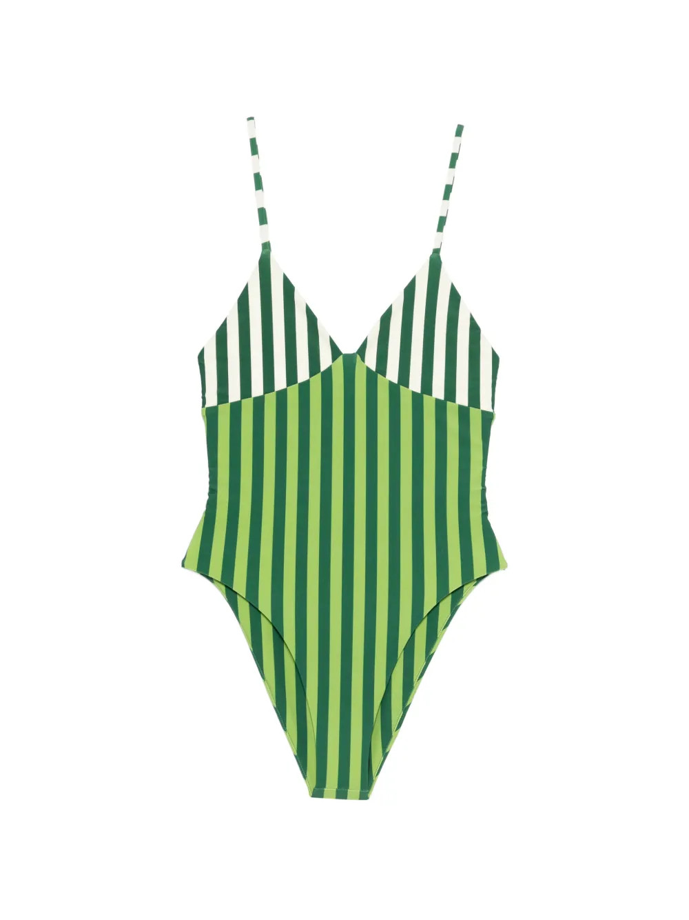 Simon Miller Behati Striped Swimsuit | Green | FARFETCH | Farfetch Global