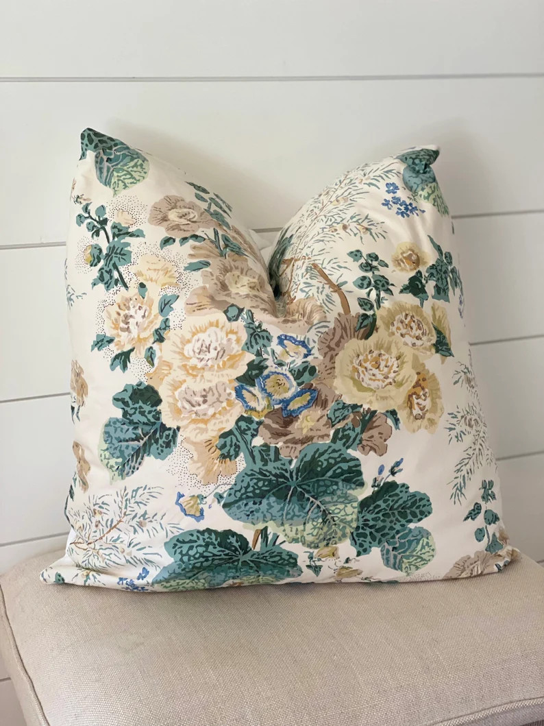 Lee Jofa Althea Citron /FloralPillow Cover/Designer Pillow/ Decorative Throw Pillow/ Pillow Case ... | Etsy (Global)