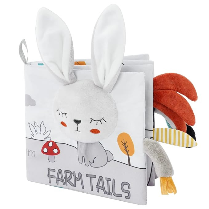 Vicloon Cloth Books, 3D Touch and Feel High Contrast Cloth Book, Baby Books Toys for Baby 0-12 Mo... | Amazon (US)