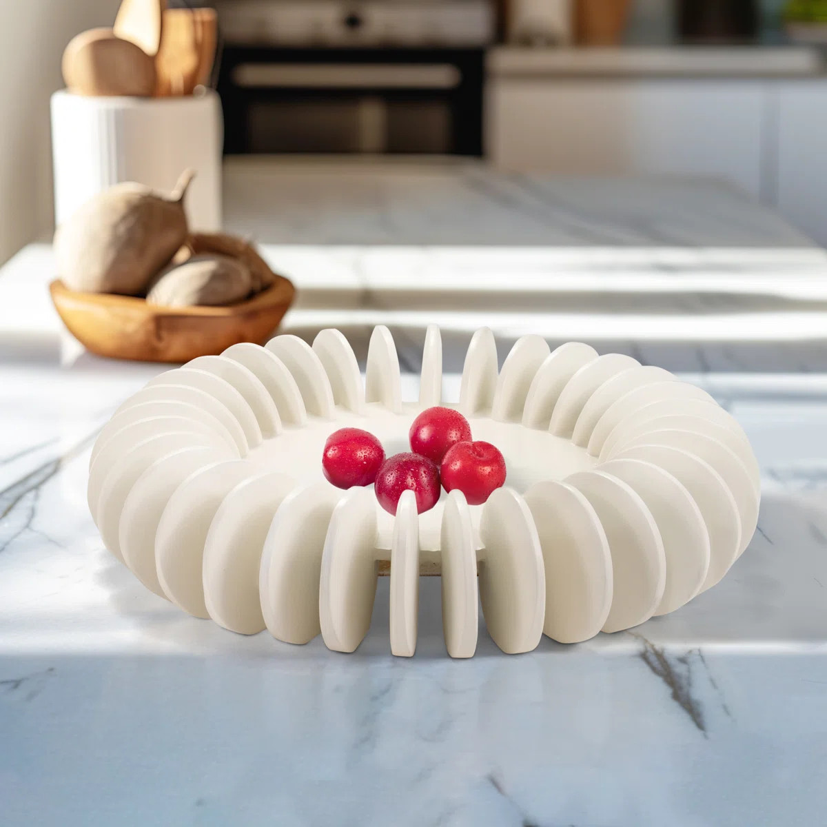 Elmstead Stylish Round Abstract Tray for Coffee Table Decor - Decorative Accent Tray for Home Dec... | Wayfair North America